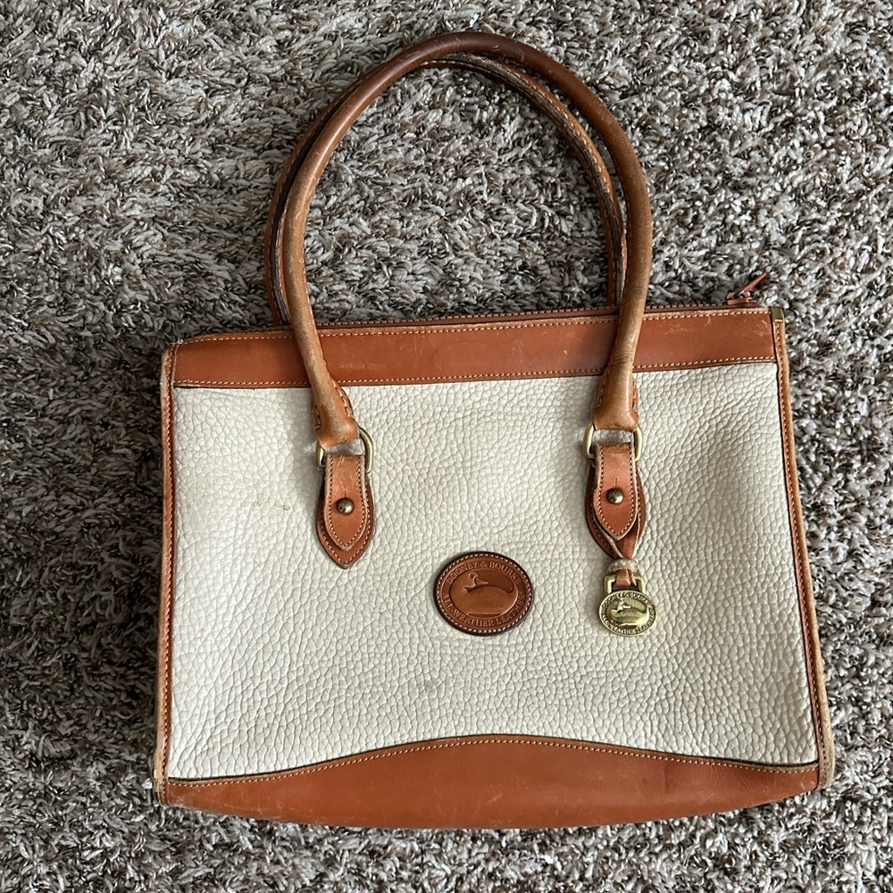 Dooney & Bourke Tan and Cream Shoulder Bag